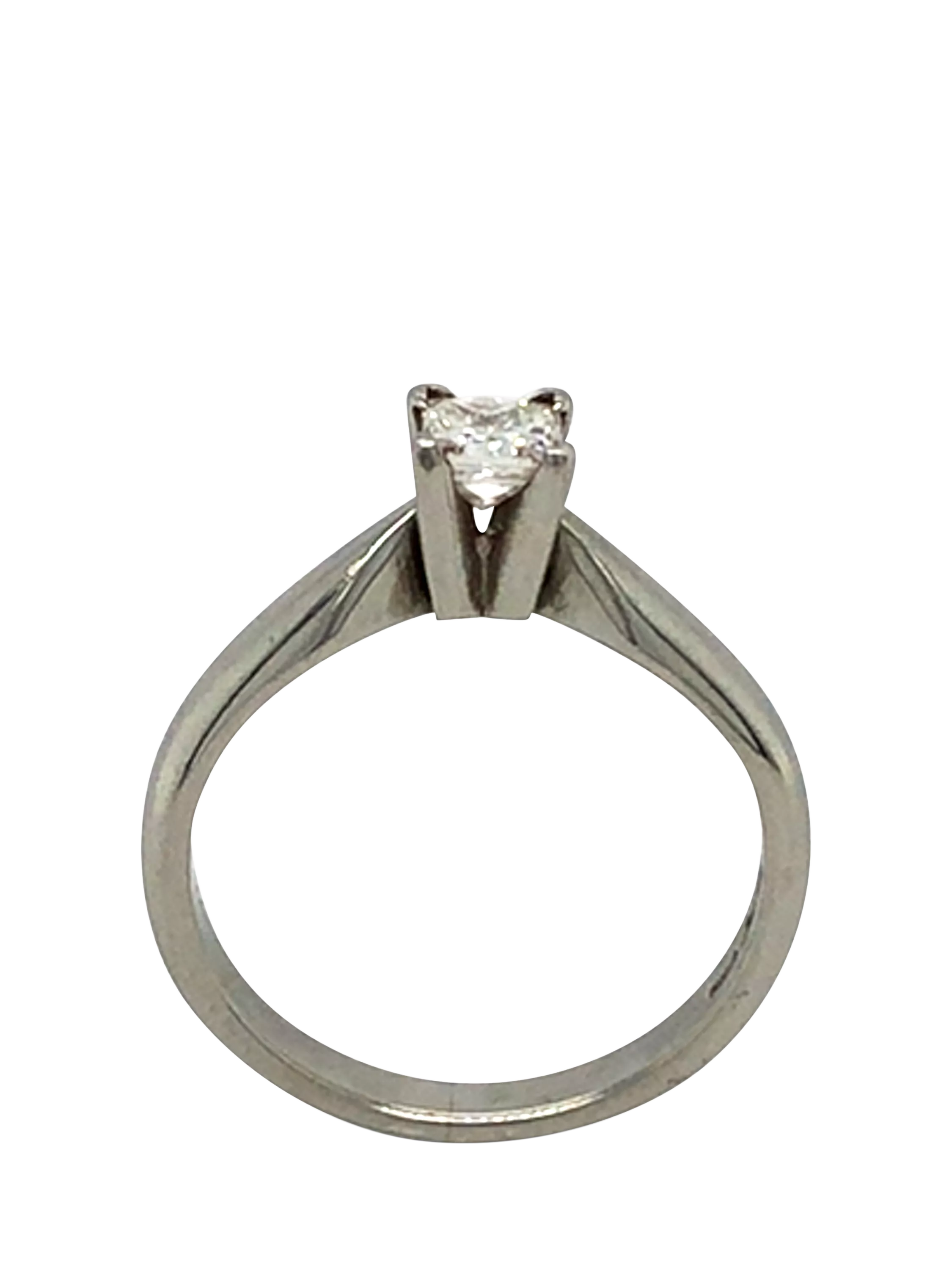 Vintage Fine Jewellery platinum diamond ring 0.30ct - British product
