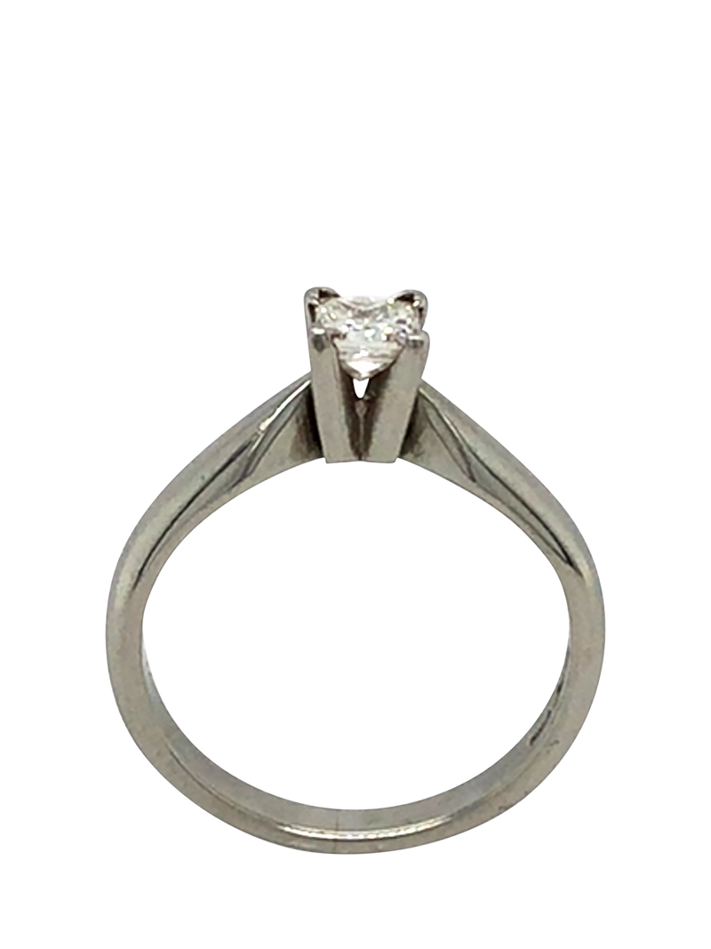 Vintage Fine Jewellery platinum diamond ring 0.30ct - British product