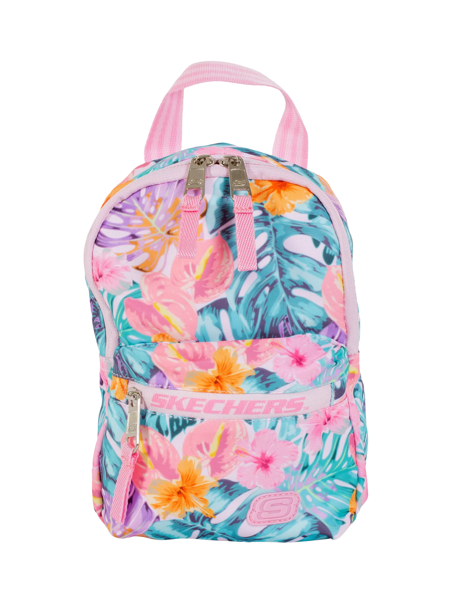 Skechers Mini Spring Multiway backpack with floral pattern, imported from the UK