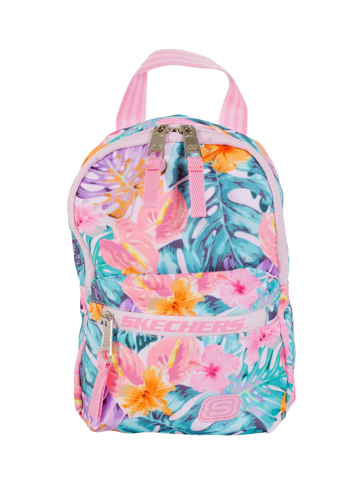Skechers Mini Spring Multiway backpack with floral pattern, imported from the UK
