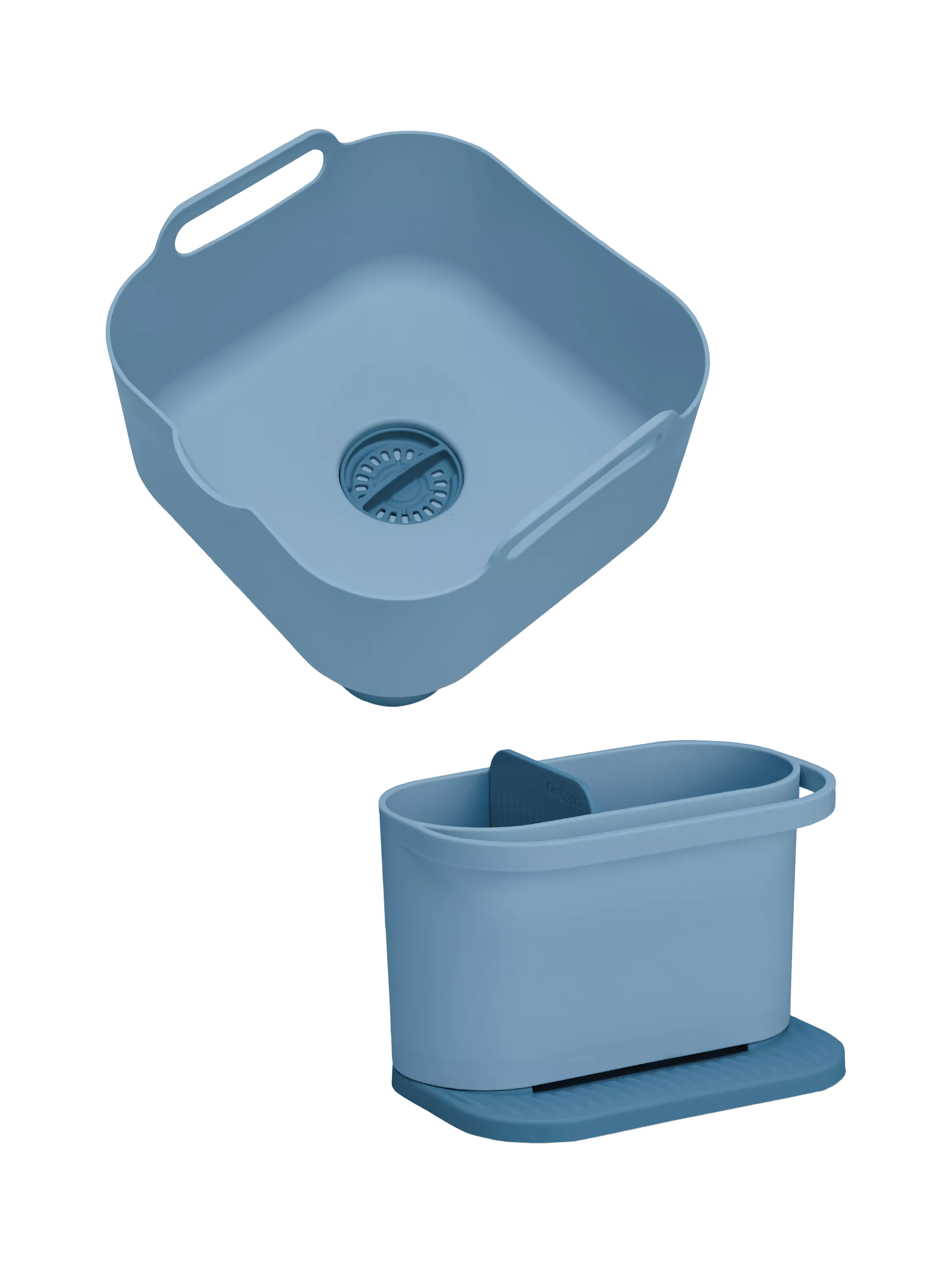 ReBorn washing up bowl and sink tidy set deep blue - British product