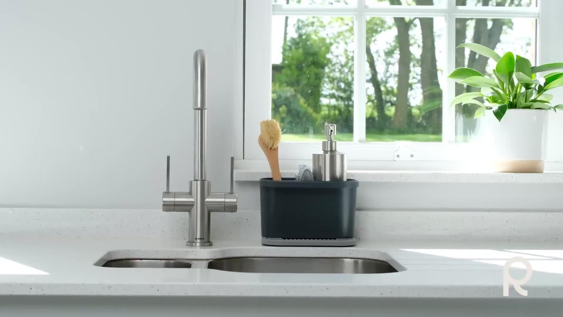 ReBorn washing up bowl and sink tidy set deep blue - British product