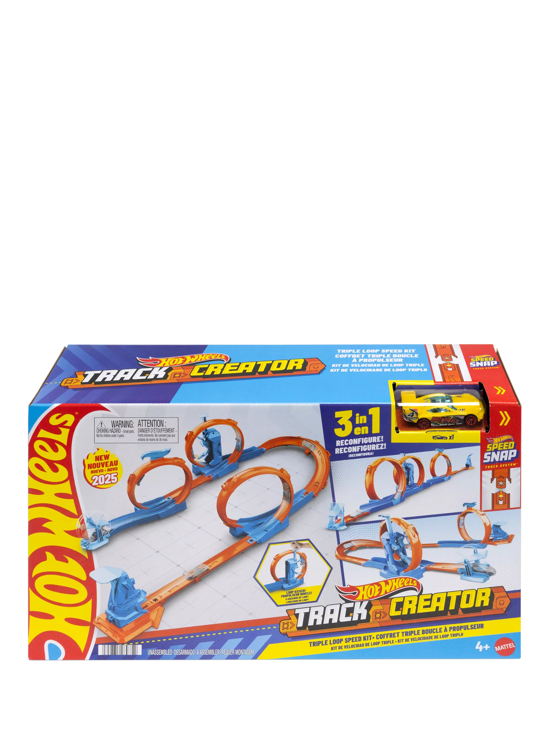 Hot Wheels track set Triple Loop Pack 13 pieces, UK version