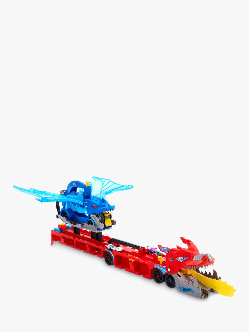 Hot Wheels Ultimate Dragon Hauler toy playset, imported from the UK