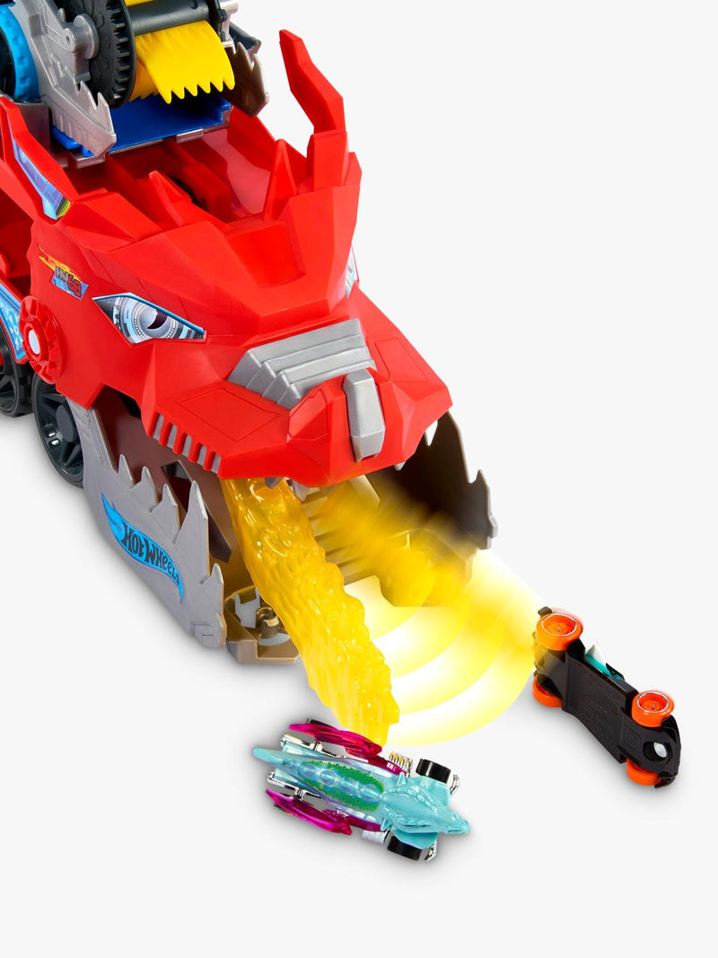 Hot Wheels Ultimate Dragon Hauler toy playset, imported from the UK