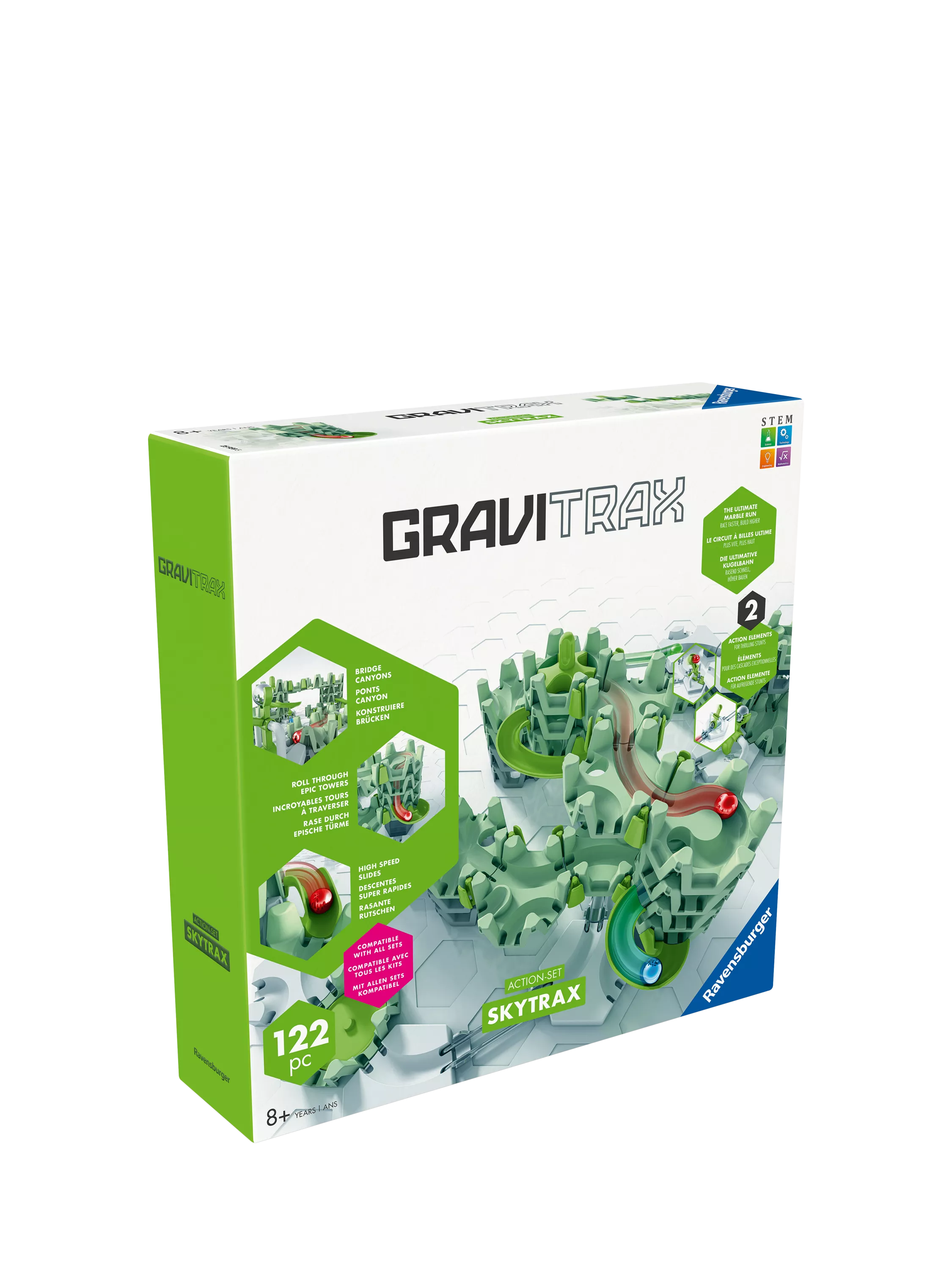 GraviTrax SkyTrax Action Set marble run toy 121 pieces, imported from the UK