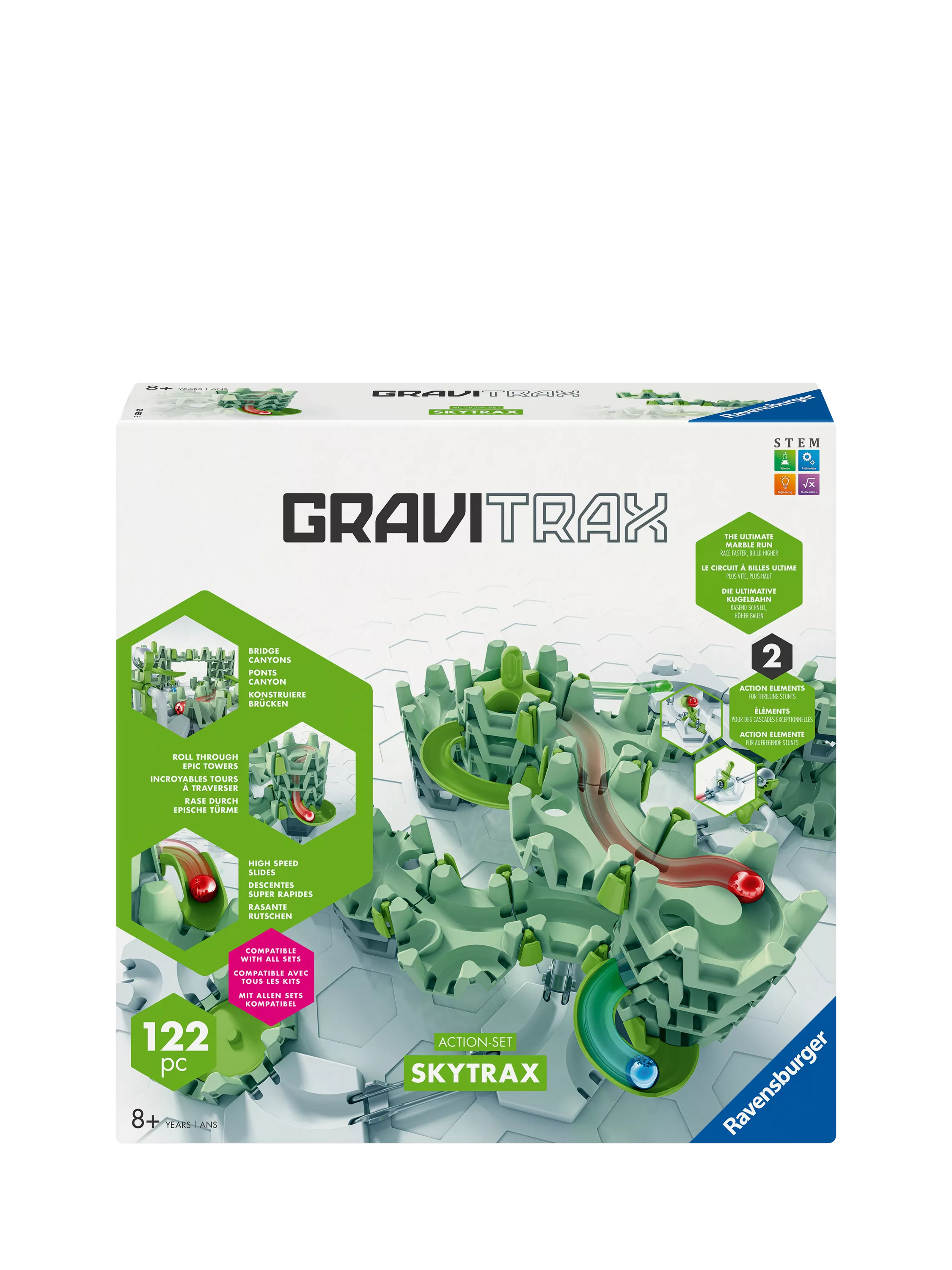 GraviTrax SkyTrax Action Set marble run toy 121 pieces, imported from the UK