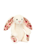 Bunny Soft Toy with Cream Bobtail and Floral Printed Ears