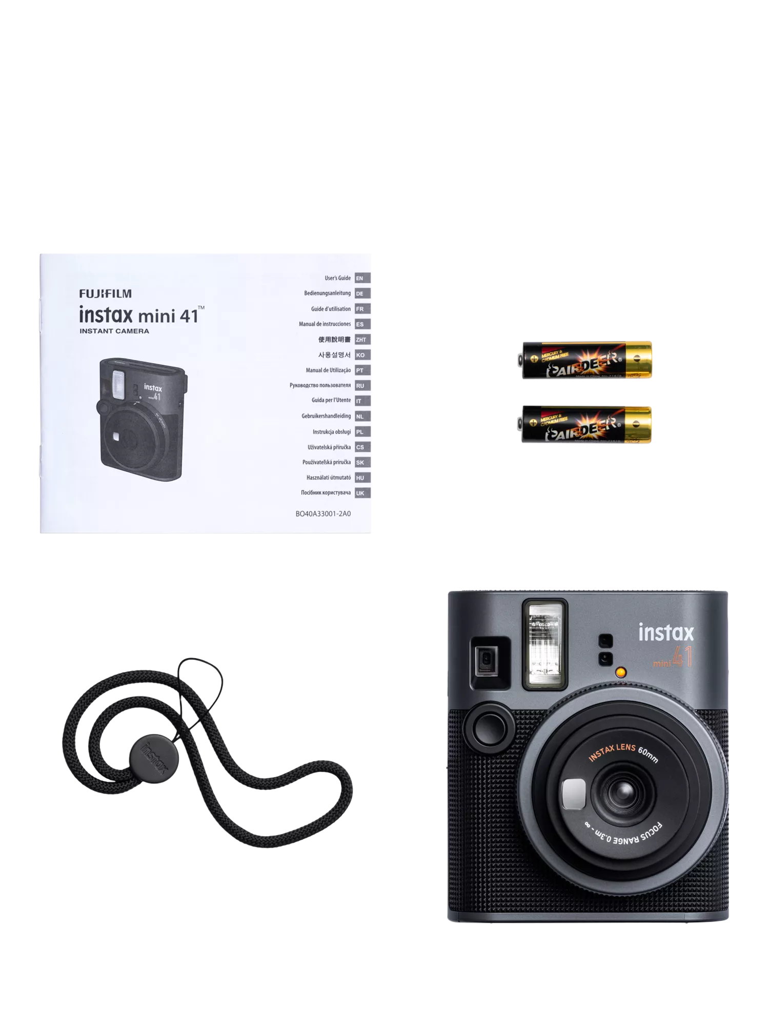 instax Mini 41 black instant camera, UK version