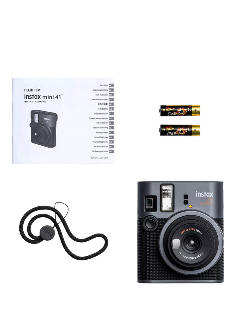 instax Mini 41 black instant camera, UK version