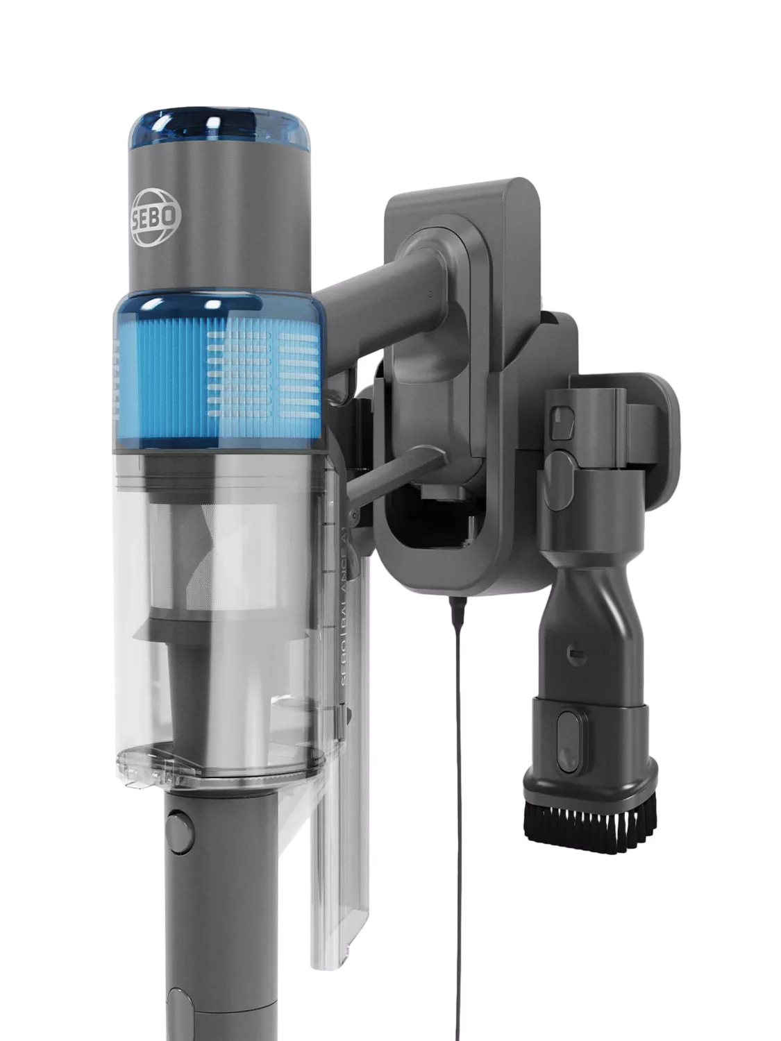 SEBO Balance A1 cordless vacuum cleaner basalt grey blue (British brand)