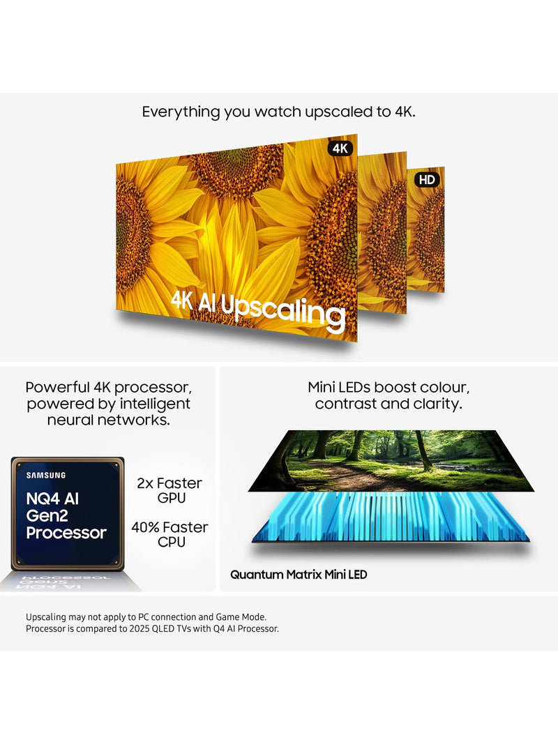 Samsung QN73F Neo QLED 55 inch 4K TV (British brand)