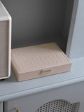 Stackers jewellery box blush pink woven lid, imported from the UK