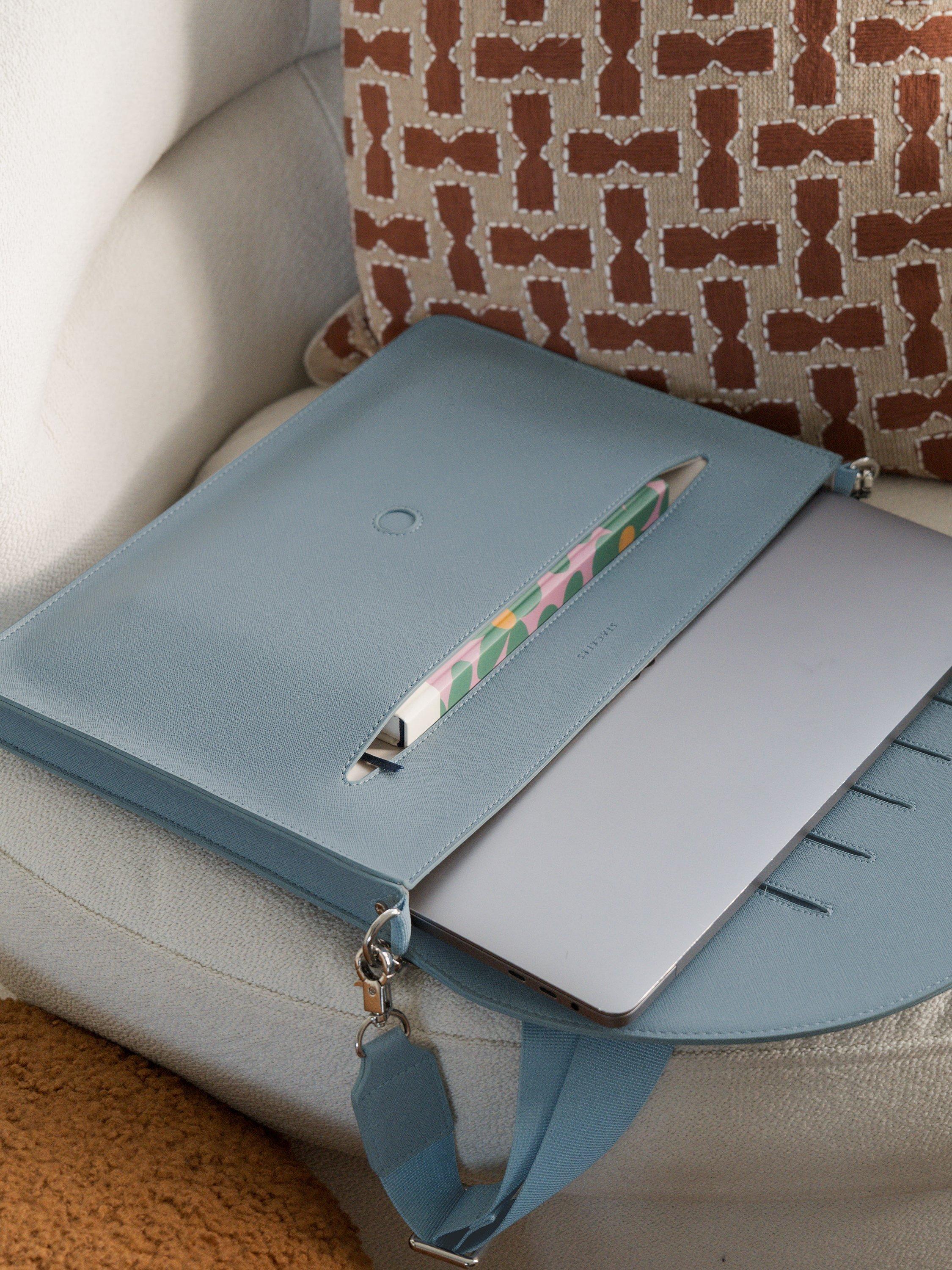Stackers slim faux leather laptop sleeve bag (British brand)