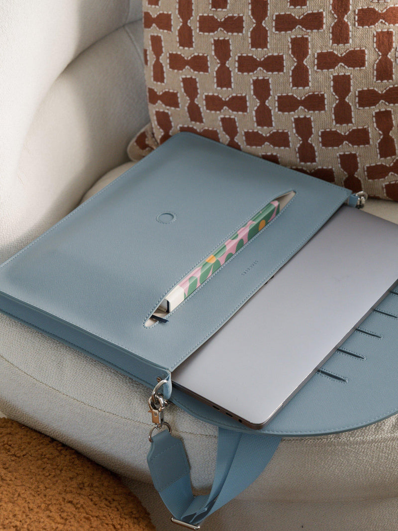 Stackers slim faux leather laptop sleeve bag (British brand)
