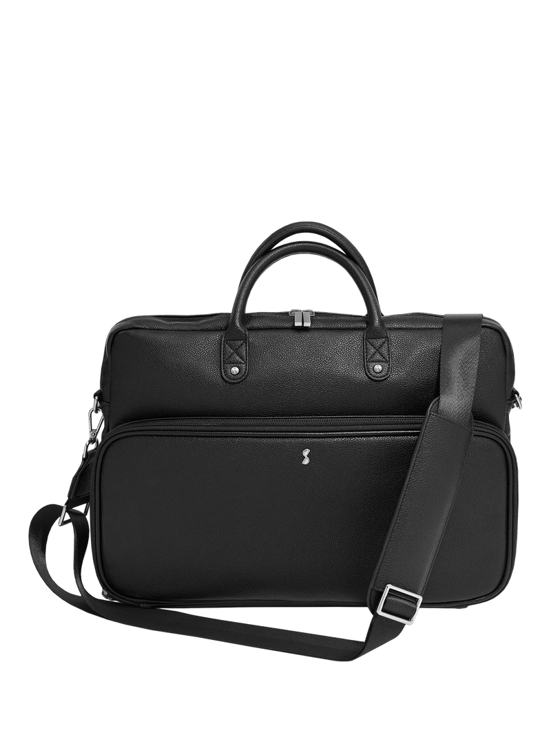 Stackers faux leather laptop bag black, UK version