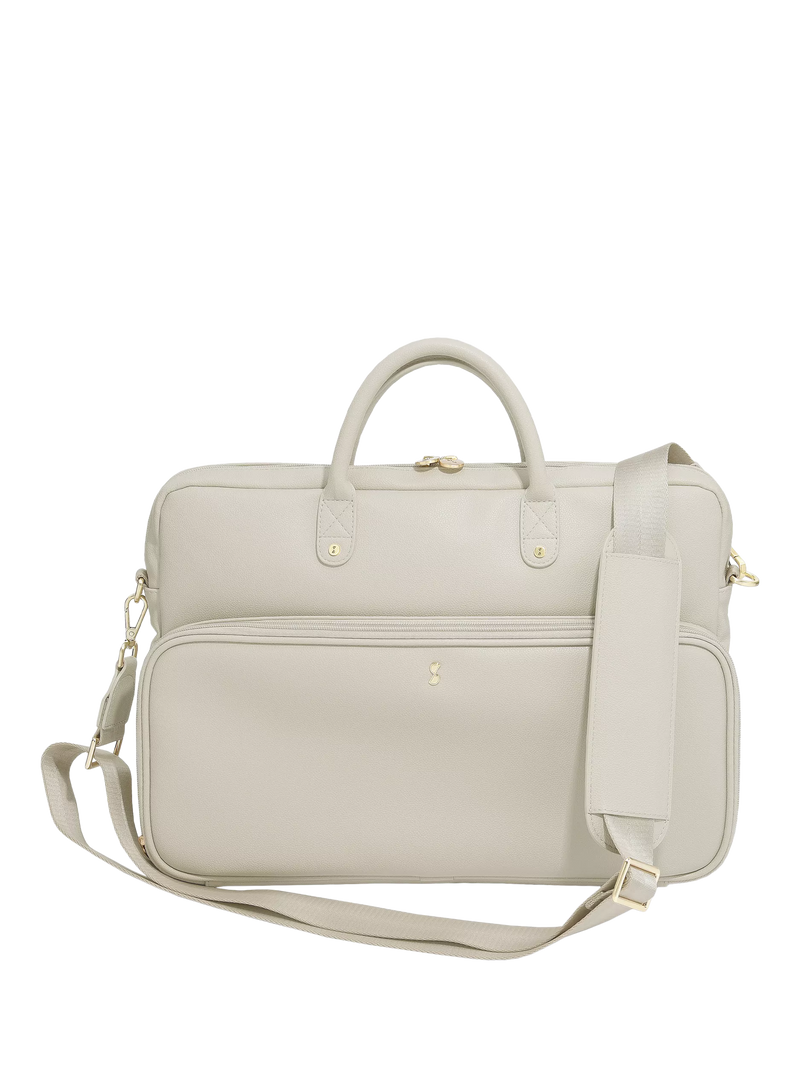 Stackers Faux Leather Laptop Bag, Oatmeal