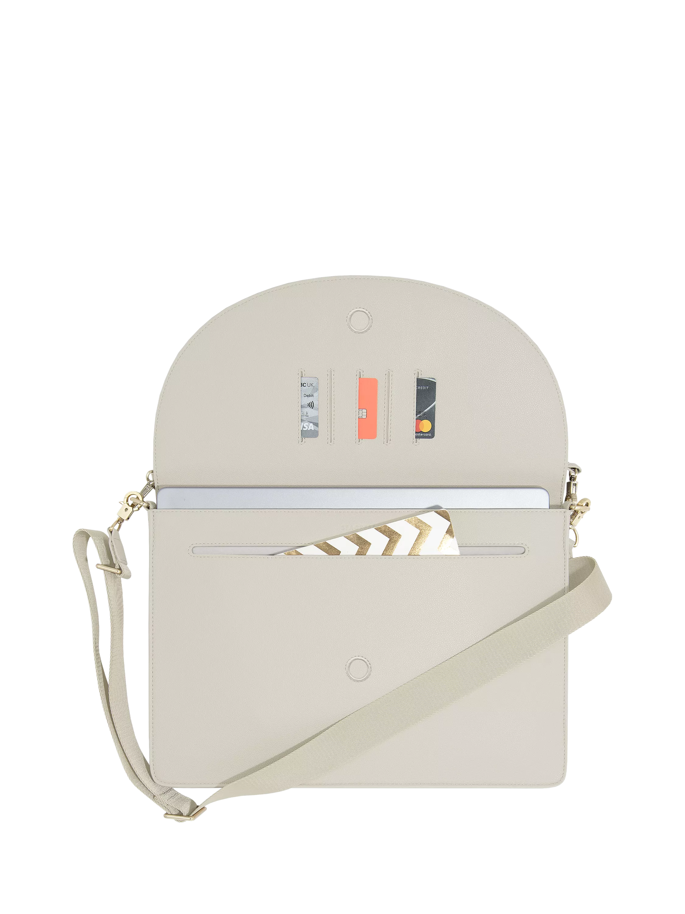 Stackers Slim Faux Leather Laptop Sleeve Bag