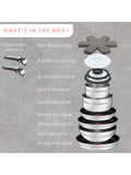 Tefal stainless steel cookware set with removable handles and wok, 18-piece, UK version