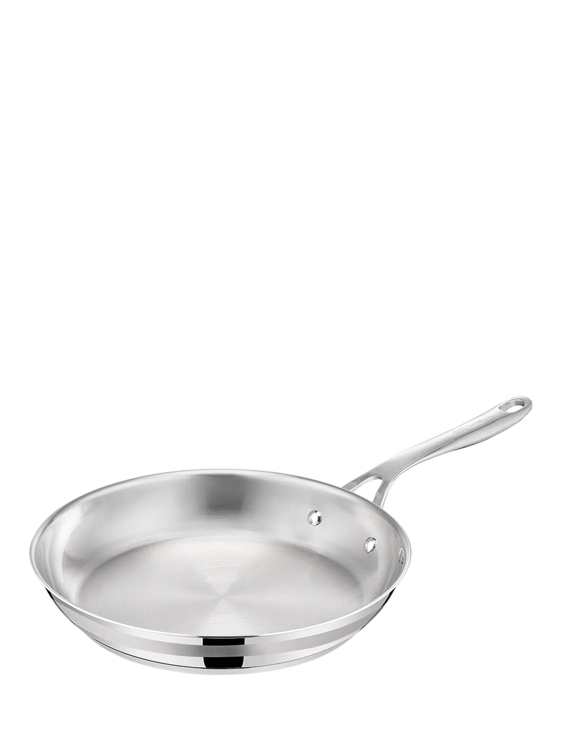 Tefal brushed stainless steel frying pan for induction hobs, UK version