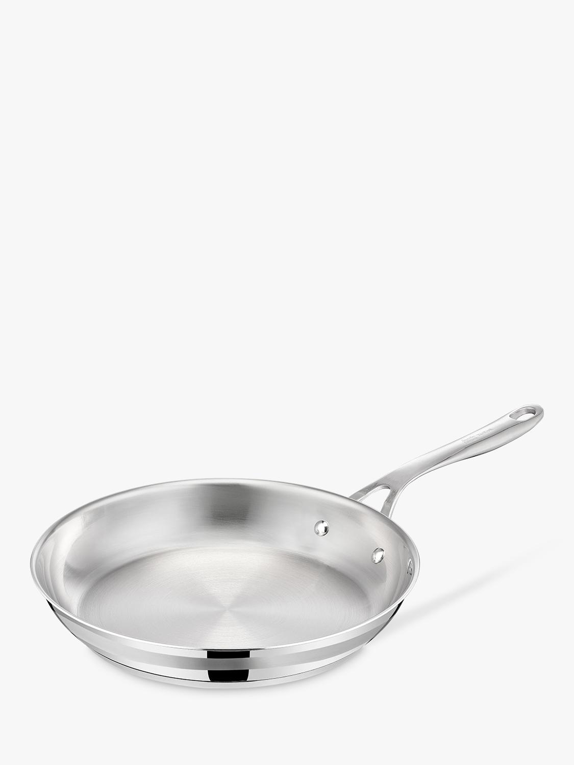 Tefal brushed stainless steel frying pan for induction hobs, UK version