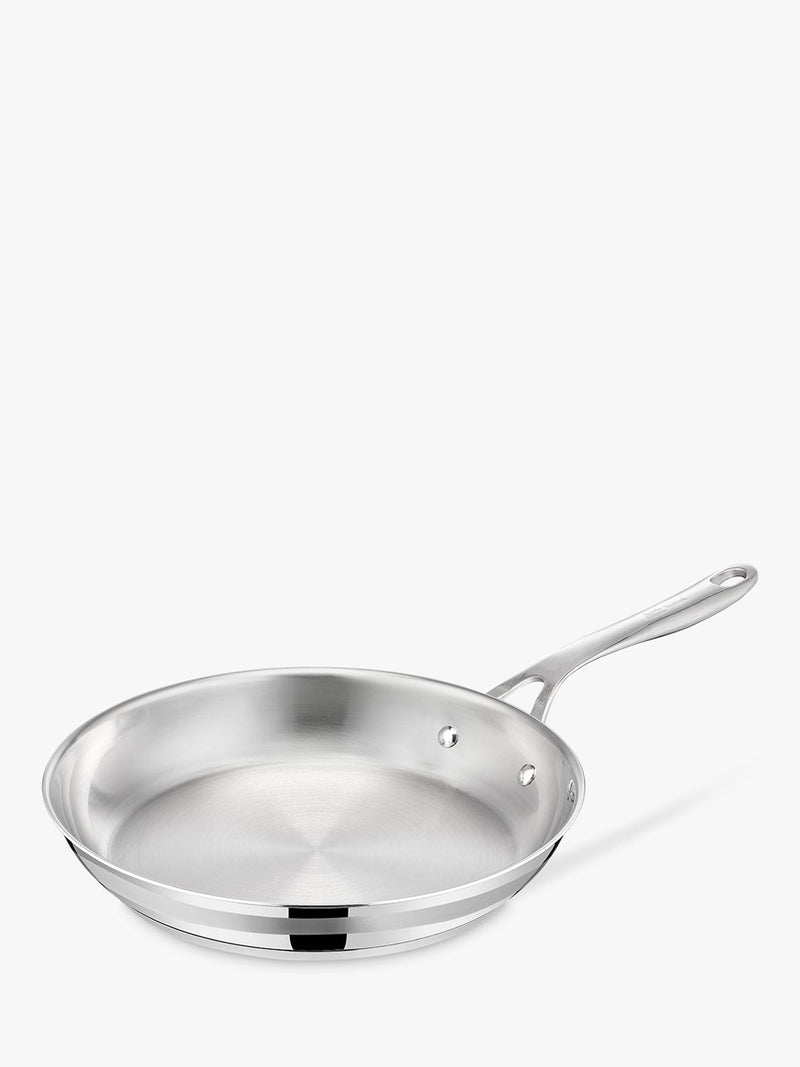 Tefal brushed stainless steel frying pan for induction hobs, UK version