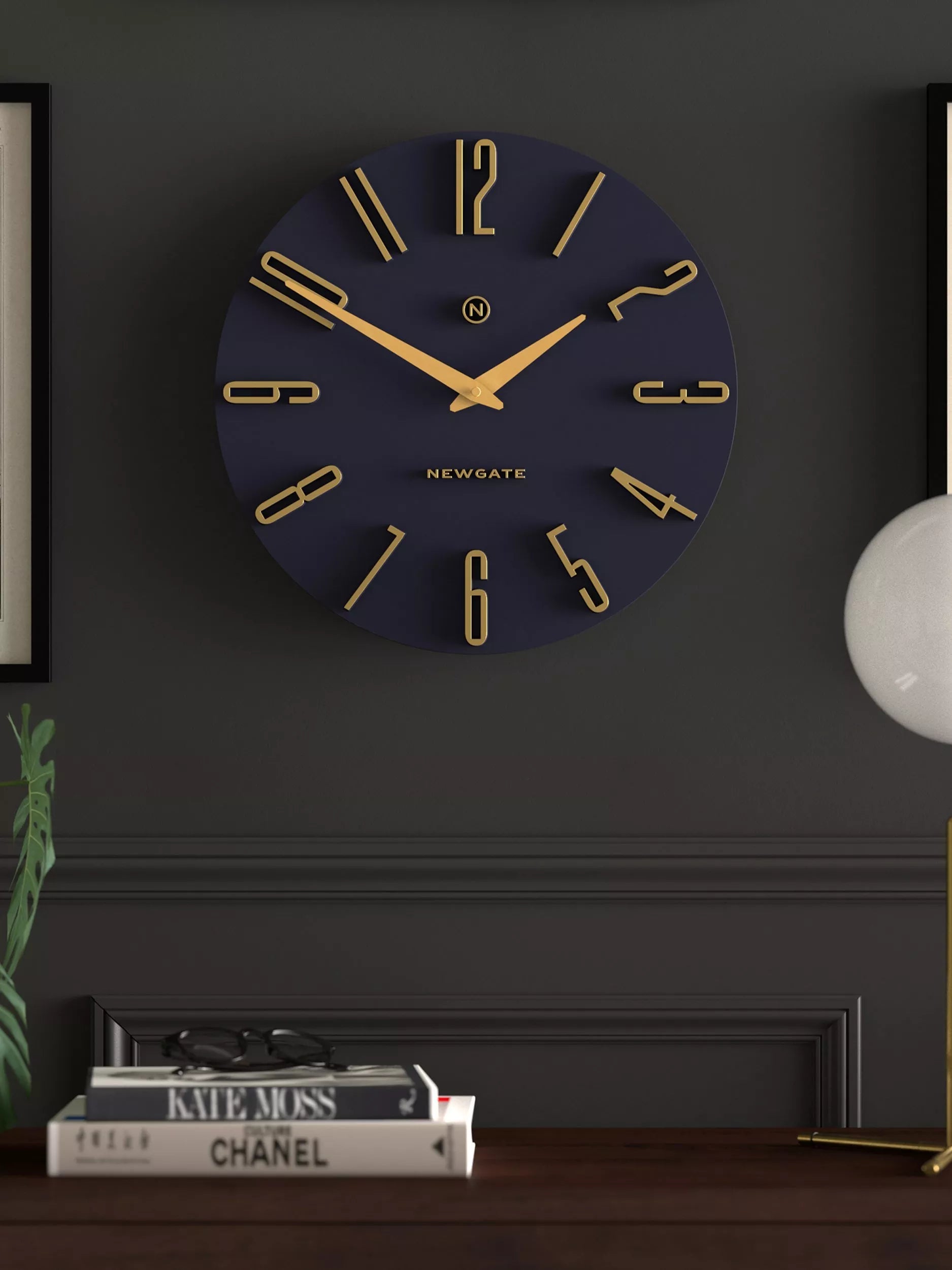 Newgate Empire Wall Clock petrol blue 40cm, UK version