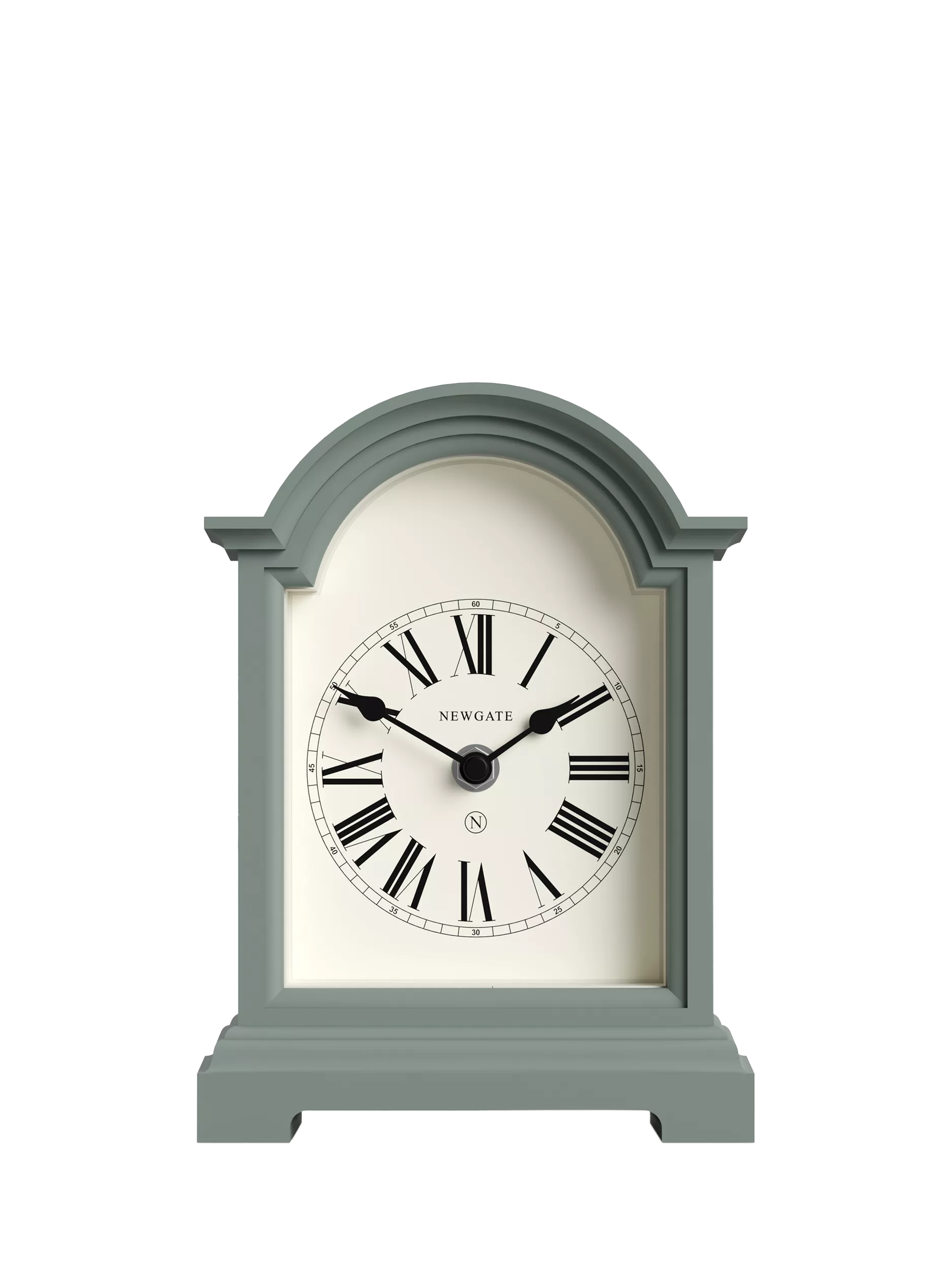 Newgate Clocks Fillmore mantel clock asparagus green (British brand)