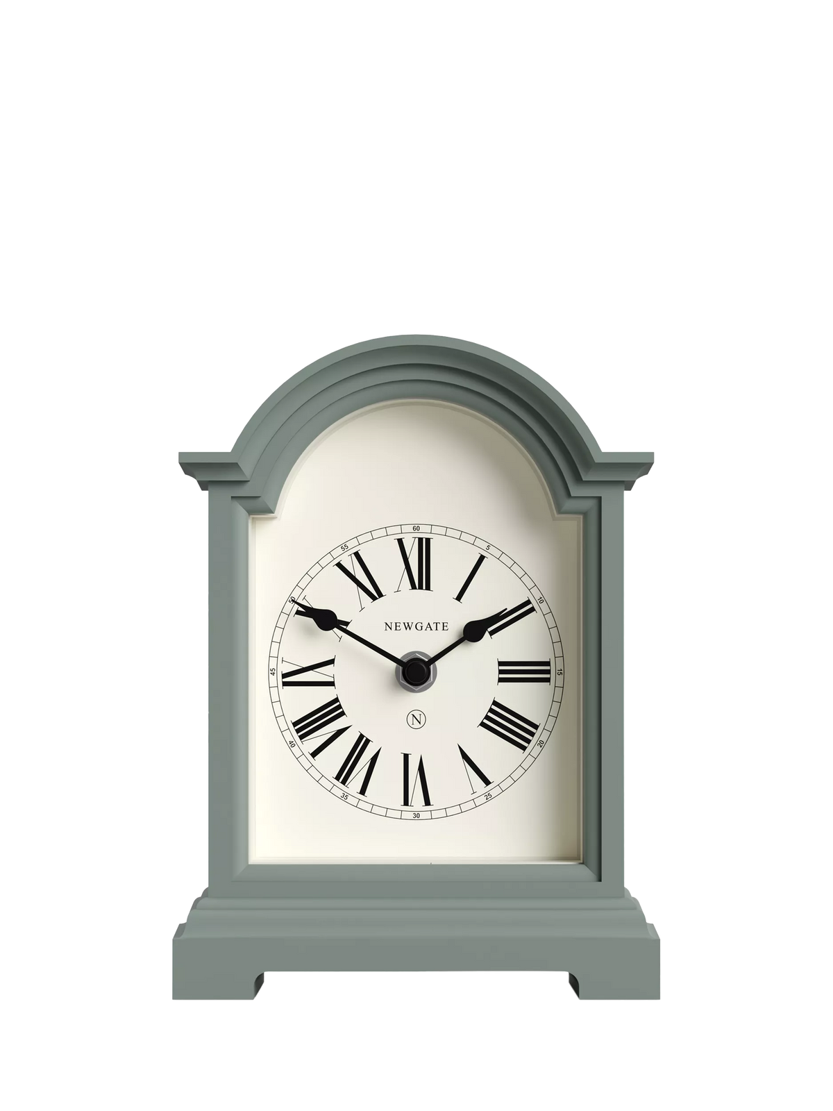 Newgate Clocks Fillmore mantel clock asparagus green (British brand)