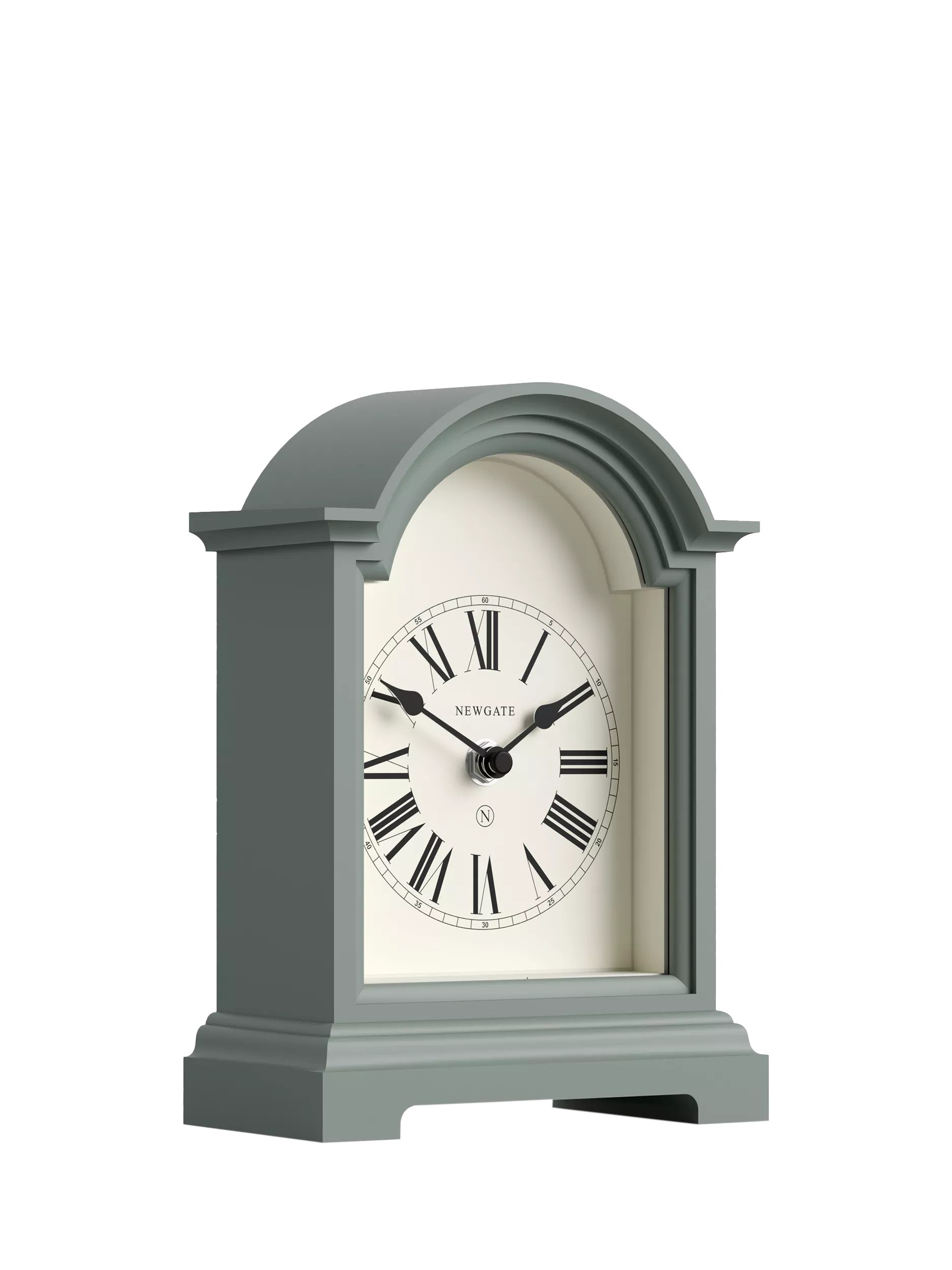 Newgate Clocks Fillmore mantel clock asparagus green (British brand)