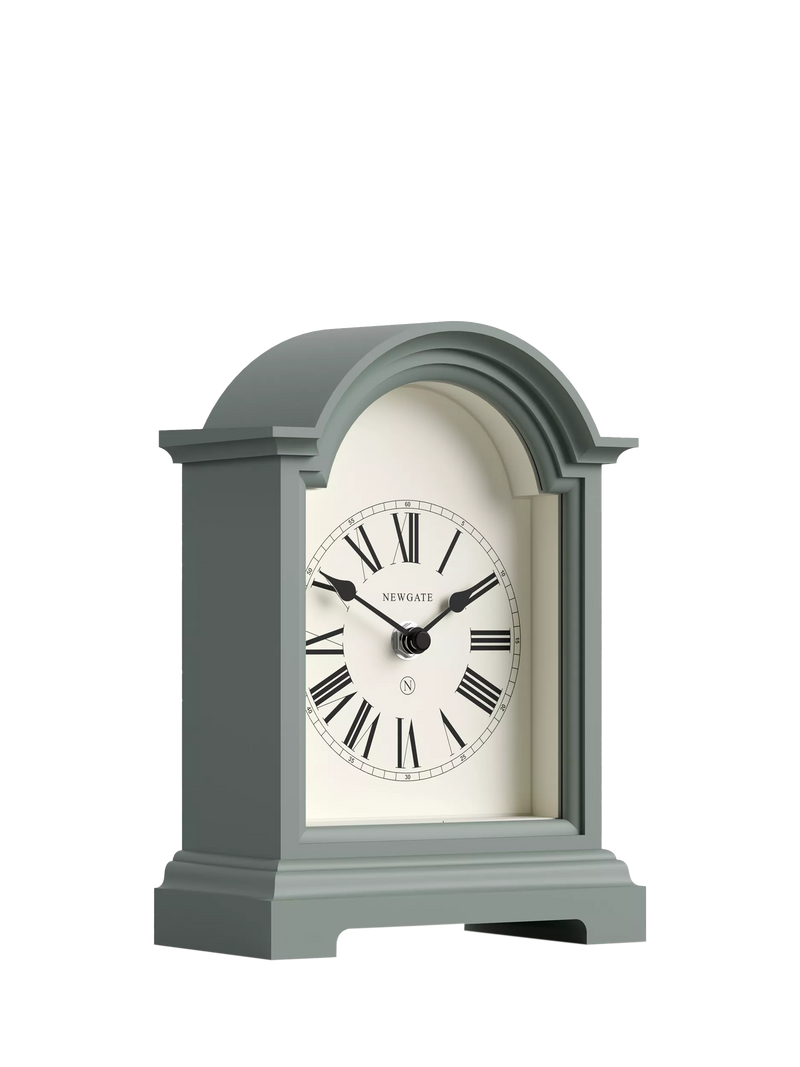 Newgate Clocks Fillmore mantel clock asparagus green (British brand)