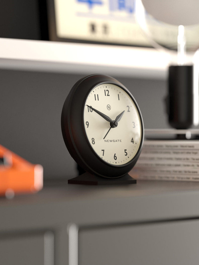 Newgate Clocks Pacific analogue alarm clock with cream dial, imported from the UK