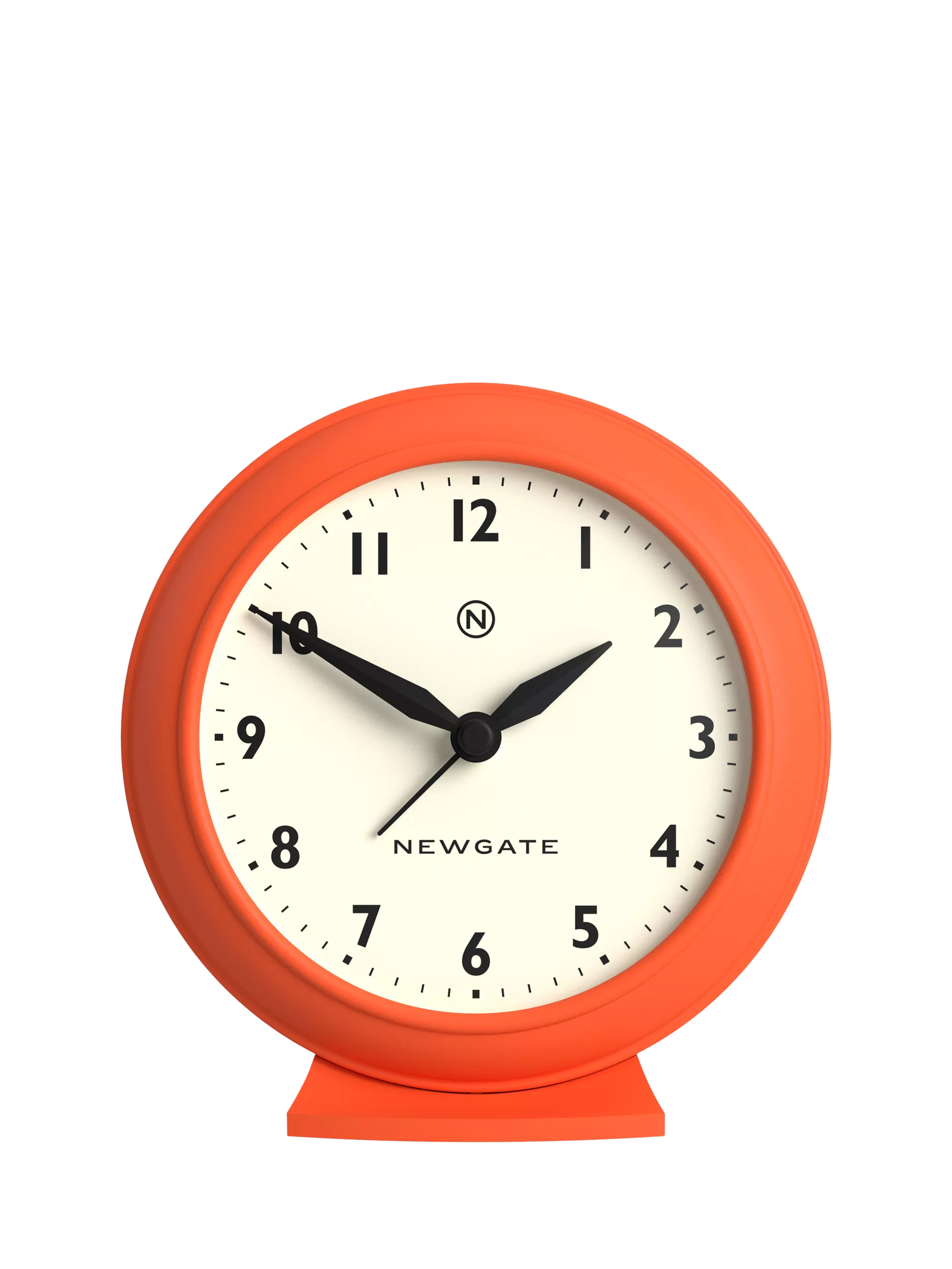 Newgate Clocks Pacific analogue alarm clock with cream dial, imported from the UK