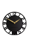 Newgate Timewarp mantel clock in black with gold-tone hands (British brand)