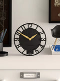 Newgate Timewarp mantel clock in black with gold-tone hands (British brand)