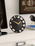 Newgate Timewarp mantel clock in black with gold-tone hands (British brand)