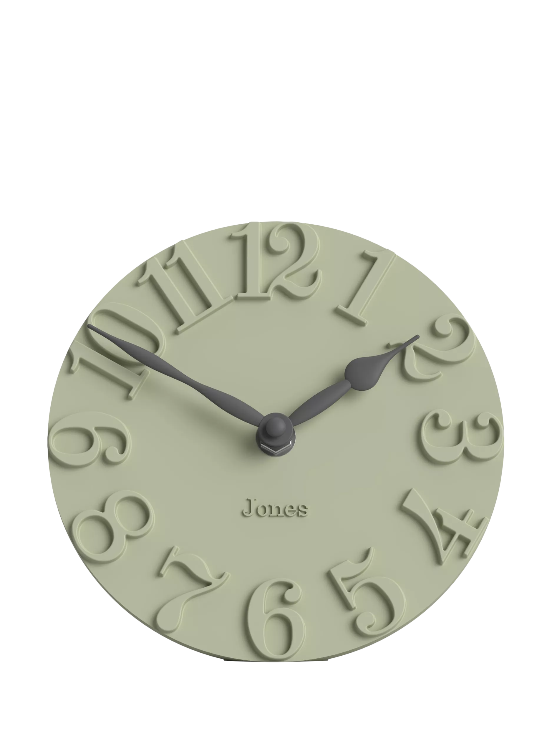 Jones Clocks Hampstead mantel clock desert sage (British brand)