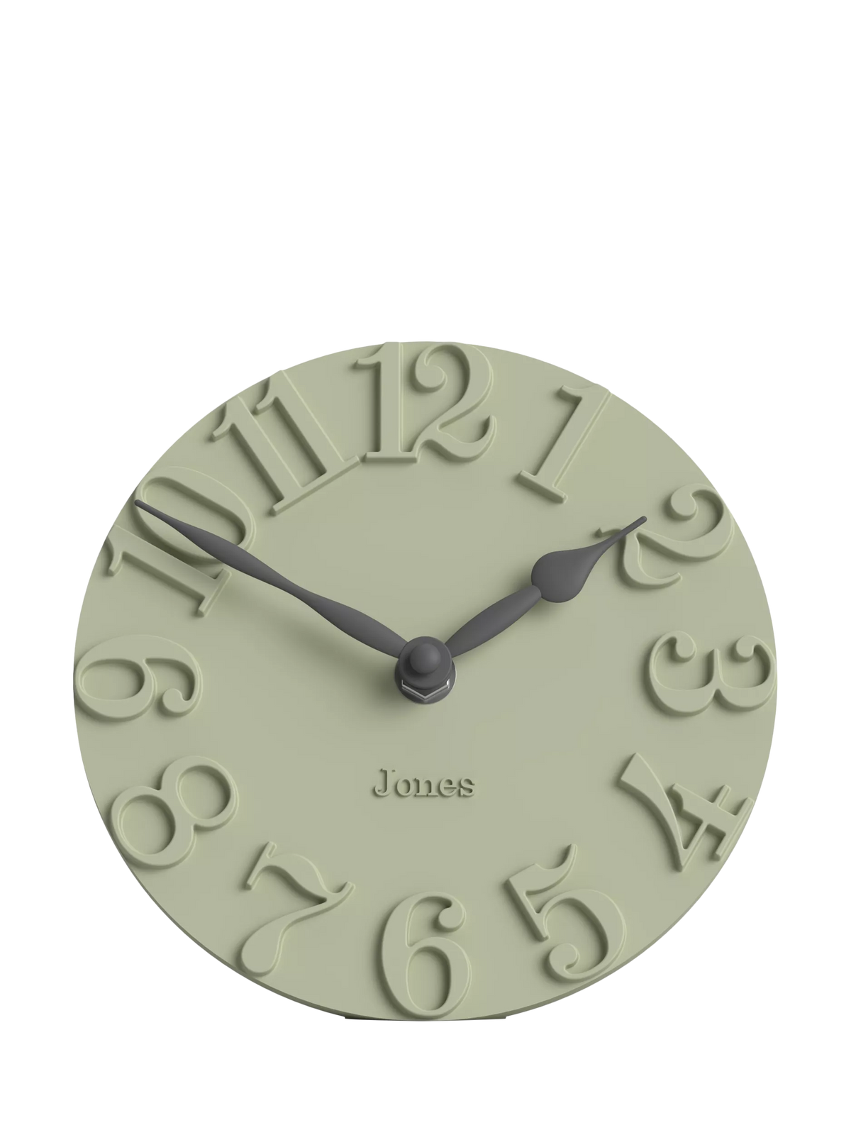 Jones Clocks Hampstead mantel clock desert sage (British brand)