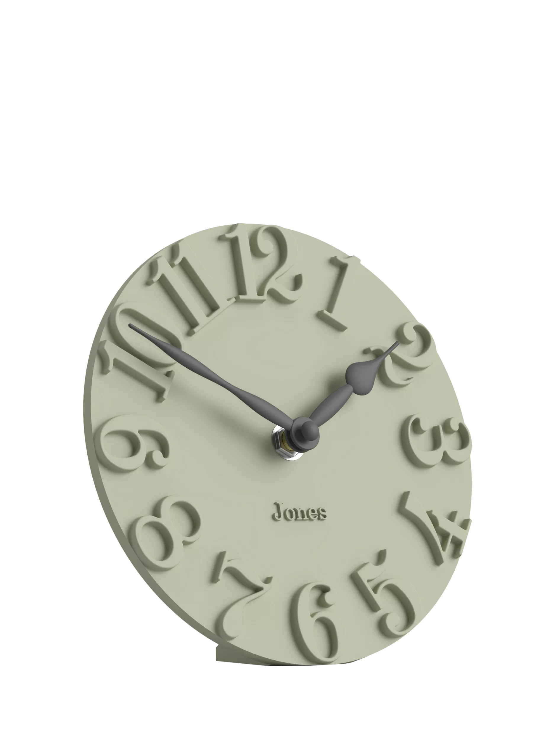 Jones Clocks Hampstead mantel clock desert sage (British brand)