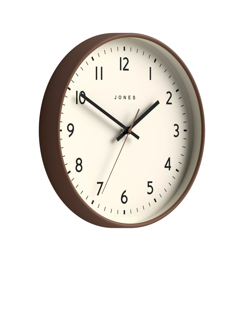 Jones Clocks Jam wall clock mocha 30cm, imported from the UK