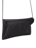 Carvela Stargaze crystal embellished envelope clutch bag, black, UK version