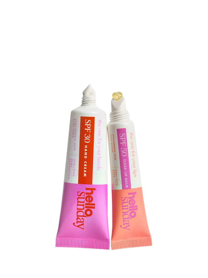 Hello Sunday Everyday Essentials skincare gift set with SPF50, imported from the UK