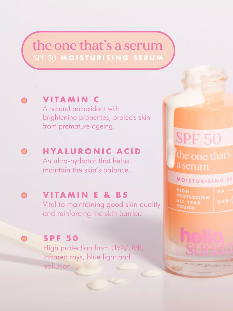 Hello Sunday Everyday Essentials skincare gift set with SPF50, imported from the UK