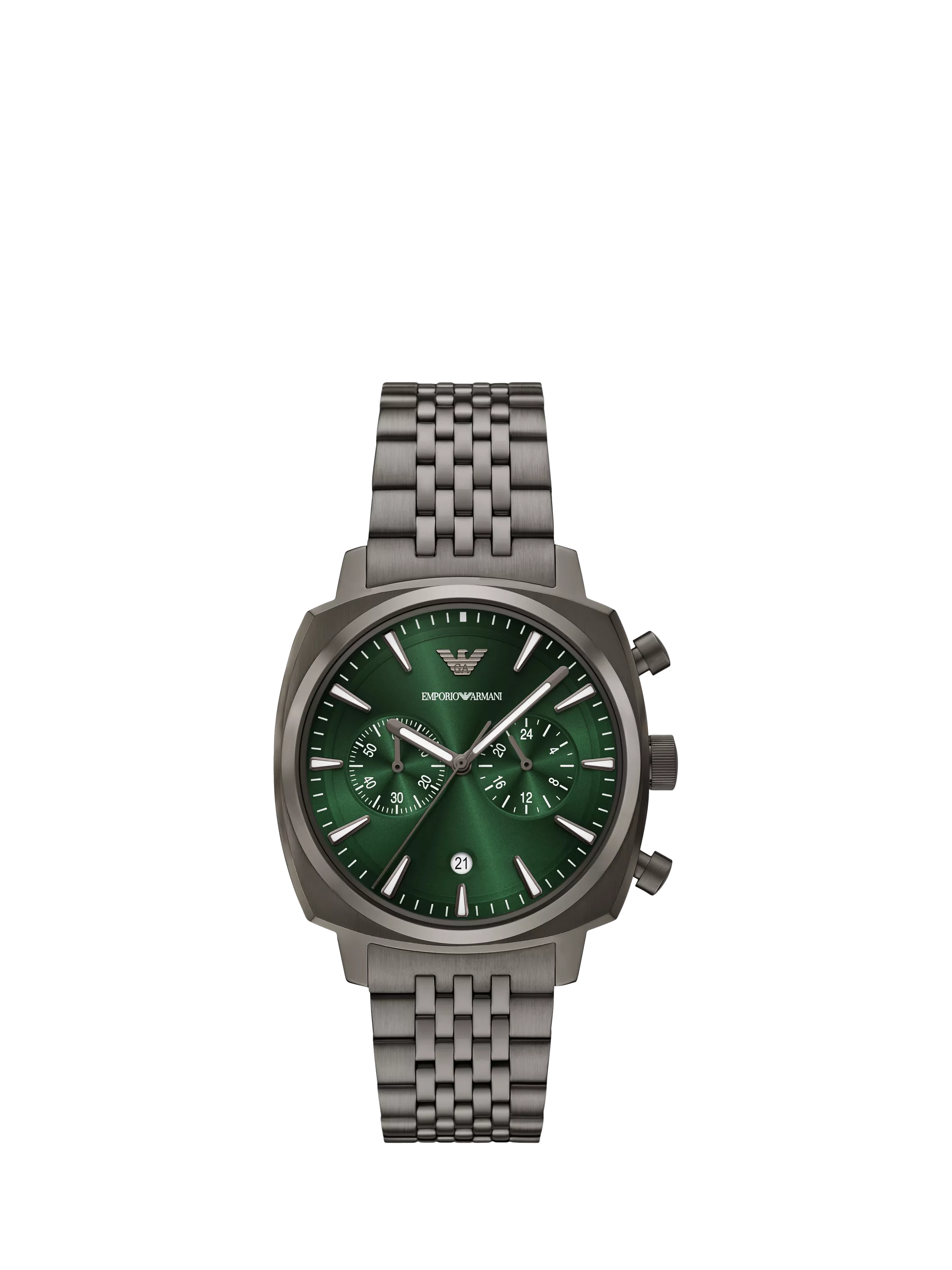 Emporio Armani chronograph green dial watch 40mm, imported from the UK