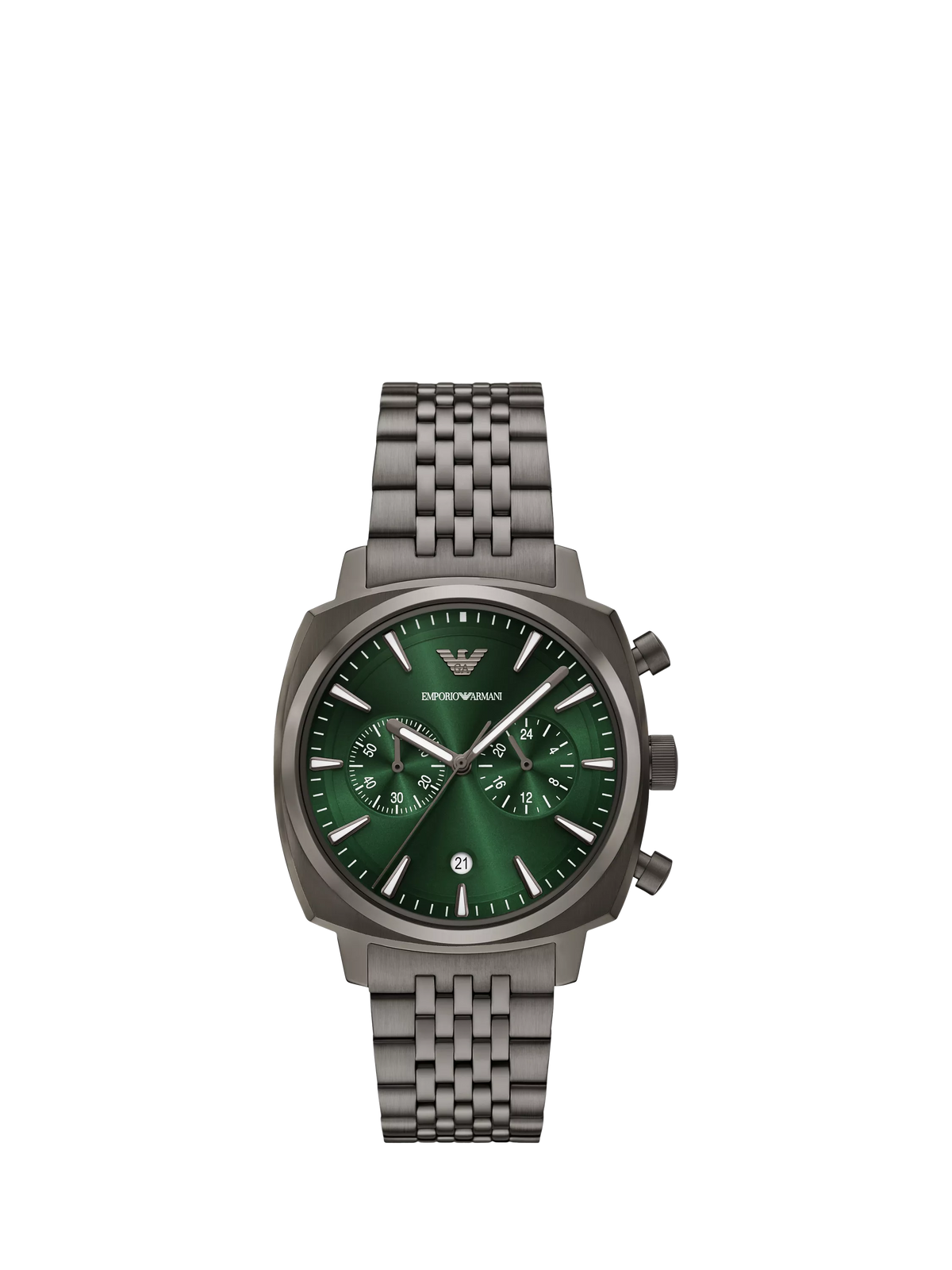 Emporio Armani chronograph green dial watch 40mm, imported from the UK