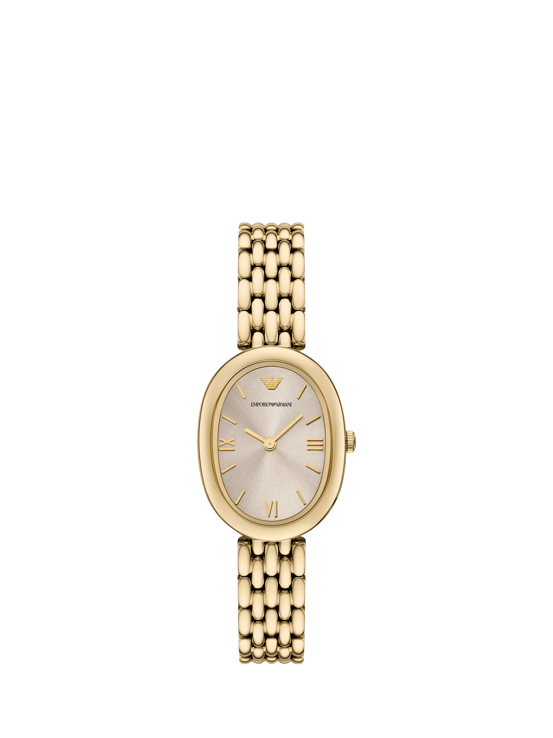 Emporio Armani oval gold-tone watch 34mm - British product