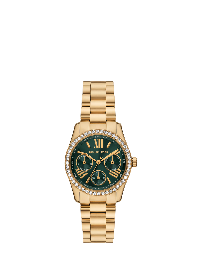 Michael Kors Lexington Lux watch green dial gold bracelet imported from the UK
