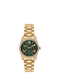 Michael Kors Lexington Lux watch green dial gold bracelet imported from the UK