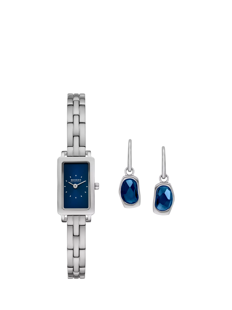 Skagen blue gift set with watch and earrings - British product