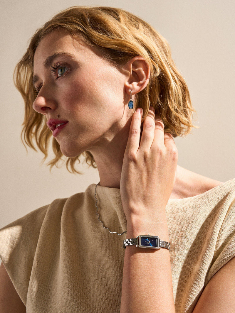 Skagen blue gift set with watch and earrings - British product